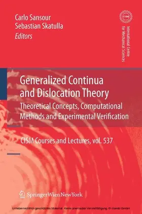 Sansour / Skatulla |  Generalized Continua and Dislocation Theory | eBook | Sack Fachmedien