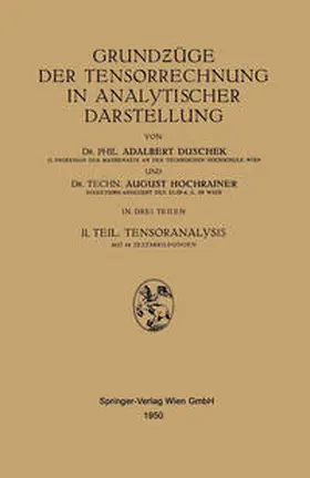 Duschek / Hochrainer |  Tensorrechnung in analytischer Darstellung | eBook | Sack Fachmedien