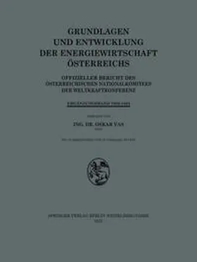 Vas |  Grundlagen und Entwicklung der Energiewirtschaft Österreichs | eBook | Sack Fachmedien