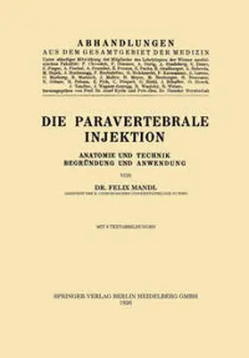 Mandl | Die Paravertebrale Injektion | E-Book | www.sack.de