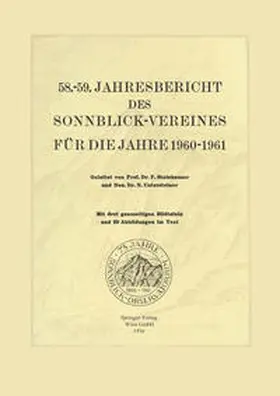  58.-59. Jahresbericht des Sonnblick-Vereines für die Jahre 1960-1961 | eBook | Sack Fachmedien