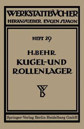 Behm |  Kugel- und Rollenlager (Wälzlager) | Buch |  Sack Fachmedien