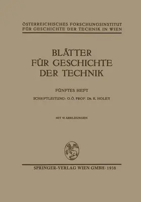 Holey |  Blätter für Geschichte der Technik | Buch |  Sack Fachmedien