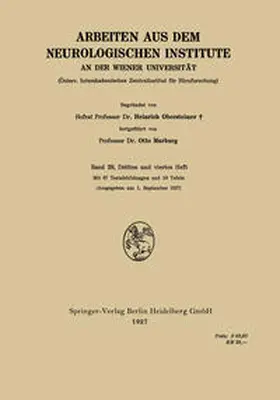 Obersteiner / Marburg |  Arbeiten aus dem Neurologischen Institute an der Wiener Universität | eBook | Sack Fachmedien