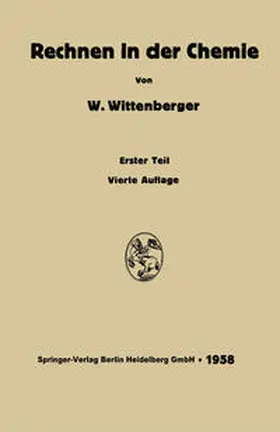 Wittenberger |  Rechnen in der Chemie | eBook | Sack Fachmedien