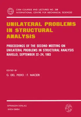 Del Piero / Maceri | Unilateral Problems in Structural Analysis | E-Book | www.sack.de