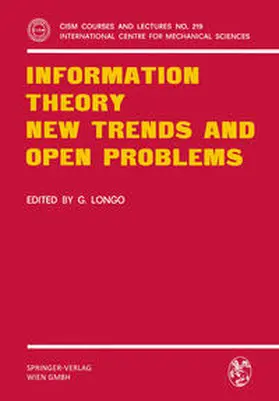 Longo |  Information Theory New Trends and Open Problems | eBook | Sack Fachmedien