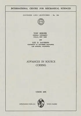 Berger / Davisson |  Advances in Source Coding | eBook | Sack Fachmedien