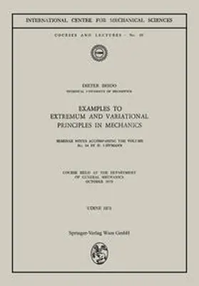 Lippmann |  Examples to Extremum and Variational Principles in Mechanics | eBook | Sack Fachmedien