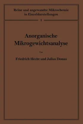 Hecht / Donau |  Anorganische Mikrogewichtsanalyse | Buch |  Sack Fachmedien