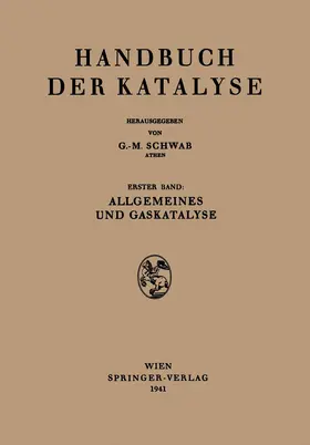 Bodenstein / Schwab / Buckler |  Allgemeines und Gaskatalyse | Buch |  Sack Fachmedien