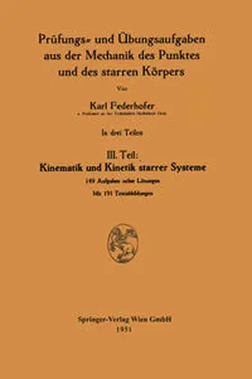 Federhofer |  Kinematik und Kinetik starrer Systeme | eBook | Sack Fachmedien