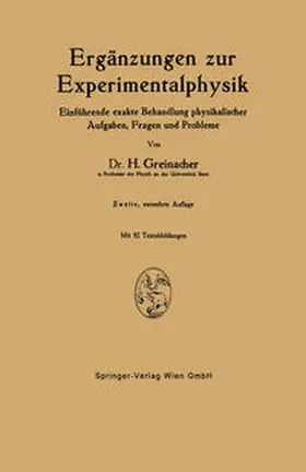 Greinacher |  Ergänzungen zur Experimentalphysik | eBook | Sack Fachmedien