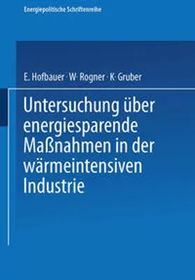 Hofbauer / Rogner / Gruber |  Untersuchung über energiesparende Maßnahmen in der wärmeintensiven Industrie | eBook | Sack Fachmedien