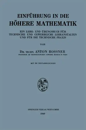 Hossner |  Einführung in die Höhere Mathematik | Buch |  Sack Fachmedien