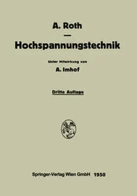 Roth |  Hochspannungstechnik | eBook | Sack Fachmedien