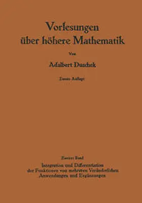 Duschek |  Vorlesungen über höhere Mathematik | eBook | Sack Fachmedien