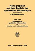 Benedetti-Pichler / Malissa |  Anorganische Qualitative Mikroanalyse | Buch |  Sack Fachmedien