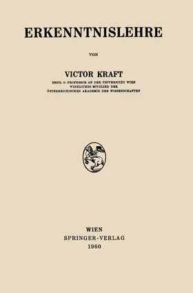 Kraft |  Erkenntnislehre | Buch |  Sack Fachmedien