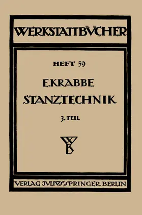 Krabbe |  Stanztechnik | Buch |  Sack Fachmedien