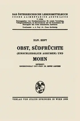 Janchen / Zaribnicky |  Obst, Südfrüchte (einschließlich Agrumen) und Mohn | eBook | Sack Fachmedien