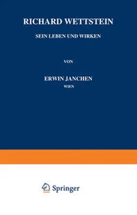 Janchen | Richard Wettstein | E-Book | www.sack.de