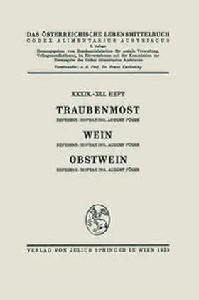 Füger / Zaribnicky |  Traubenmost. Wein. Obstwein | eBook | Sack Fachmedien
