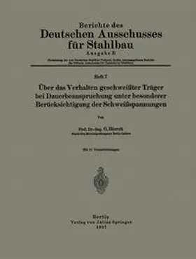 Bierett |  Über das Verhalten geschweißter Träger bei Dauerbeanspruchung unter besonderer Berücksichtigung der Schweißspannungen | eBook | Sack Fachmedien