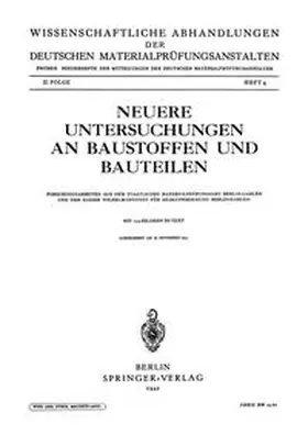 Hummel / Sittel / Charisius | Neuere Untersuchungen an Baustoffen und Bauteilen | E-Book | www.sack.de