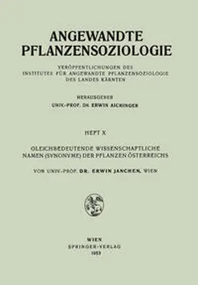 Janchen |  Gleichbedeutende Wissenschaftliche Namen (Synonyme) Der Pflanzen Österreichs | eBook | Sack Fachmedien