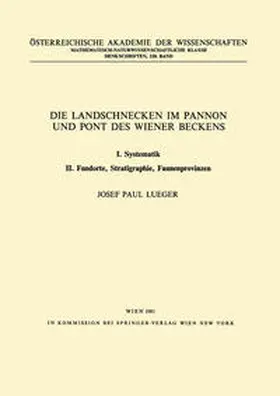 Lueger |  Die Landschnecken im Pannon und Pont des Wiener Beckens | eBook | Sack Fachmedien