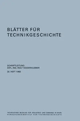 Niederhuemer | Blätter für Technikgeschichte | E-Book | www.sack.de