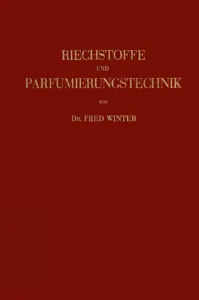 Winter |  Riechstoffe und Parfumierungstechnik | Buch |  Sack Fachmedien