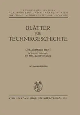 Nagler | Blätter für Technikgeschichte | E-Book | www.sack.de
