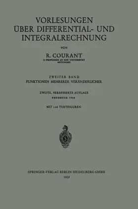 Courant |  Vorlesungen über Differential- und Integralrechnung | Buch |  Sack Fachmedien