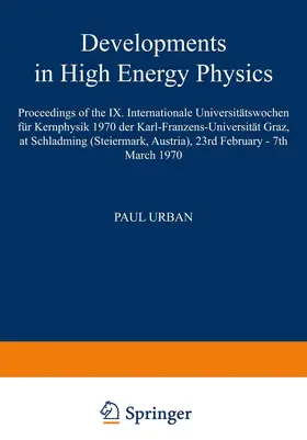 Urban |  Developments in High Energy Physics | Buch |  Sack Fachmedien
