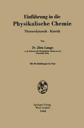 Lange |  Einführung in die Physikalische Chemie | Buch |  Sack Fachmedien