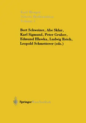 Menger / Schweizer / Sklar | Selecta Mathematica I | E-Book | sack.de
