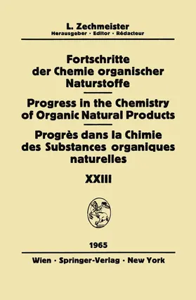  Fortschritte der Chemie Organischer Naturstoffe / Progress in the Chemistry of Organic Natural Products / Progrès dans la Chimie des Substances Organiques Naturelles | Buch |  Sack Fachmedien