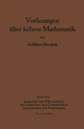 Duschek |  Vorlesungen über höhere Mathematik | Buch |  Sack Fachmedien