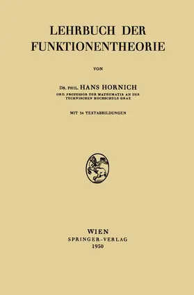 Hornich | Lehrbuch der Funktionentheorie | Buch | 978-3-7091-7740-2 | www.sack.de