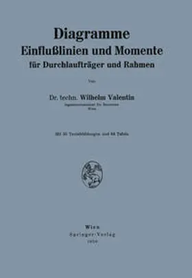 Valentin |  Diagramme Einflußlinien und Momente für Durchlaufträger und Rahmen | eBook | Sack Fachmedien