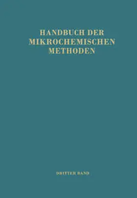 Lederer / Hecht / Michl | Handbuch der Mikrochemischen Methoden | E-Book | sack.de