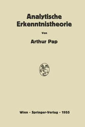 Pap | Analytische Erkenntnistheorie | E-Book | www.sack.de