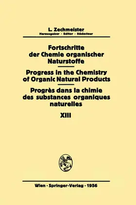  Fortschritte der Chemie Organischer Naturstoffe / Progress in the Chemistry of Organic Natural Products / Progrès dans la Chimie des Substances Organiques Naturelles | Buch |  Sack Fachmedien