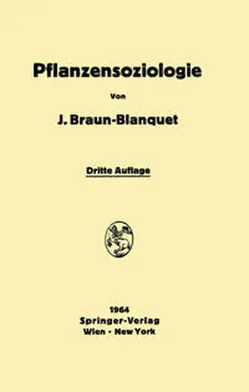 Braun-Blanquet | Pflanzensoziologie | E-Book | www.sack.de