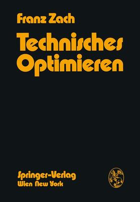 Zach |  Technisches Optimieren | Buch |  Sack Fachmedien