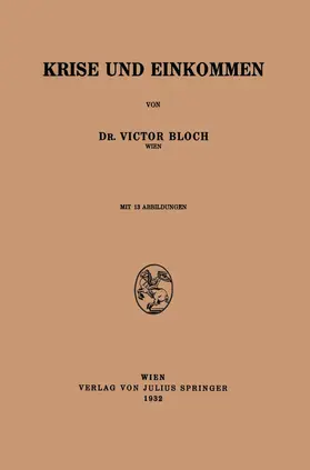 Bloch |  Krise und Einkommen | Buch |  Sack Fachmedien