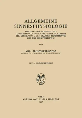 Renqvist-Reenpää | Allgemeine Sinnesphysiologie | Buch | 978-3-7091-9596-3 | www.sack.de