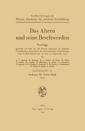 Risak / Hofer / Amreich |  Das Altern und seine Beschwerden | Buch |  Sack Fachmedien